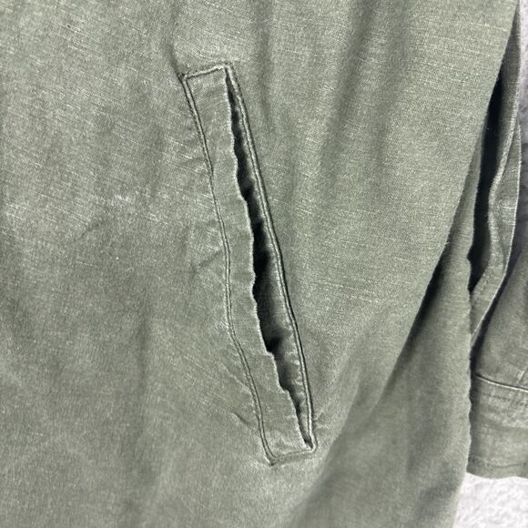 Torrid Army Green Linen Blend Shirt Jacket With Belt Plus Size 2 | 18/20 | 2X - Picture 8 of 8